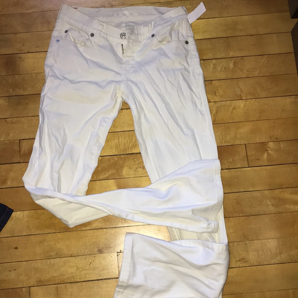 7 For All Mankind white jeans